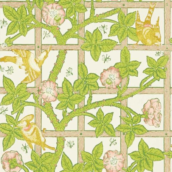 Обои Morris 217104 Trellis Summer Yellow