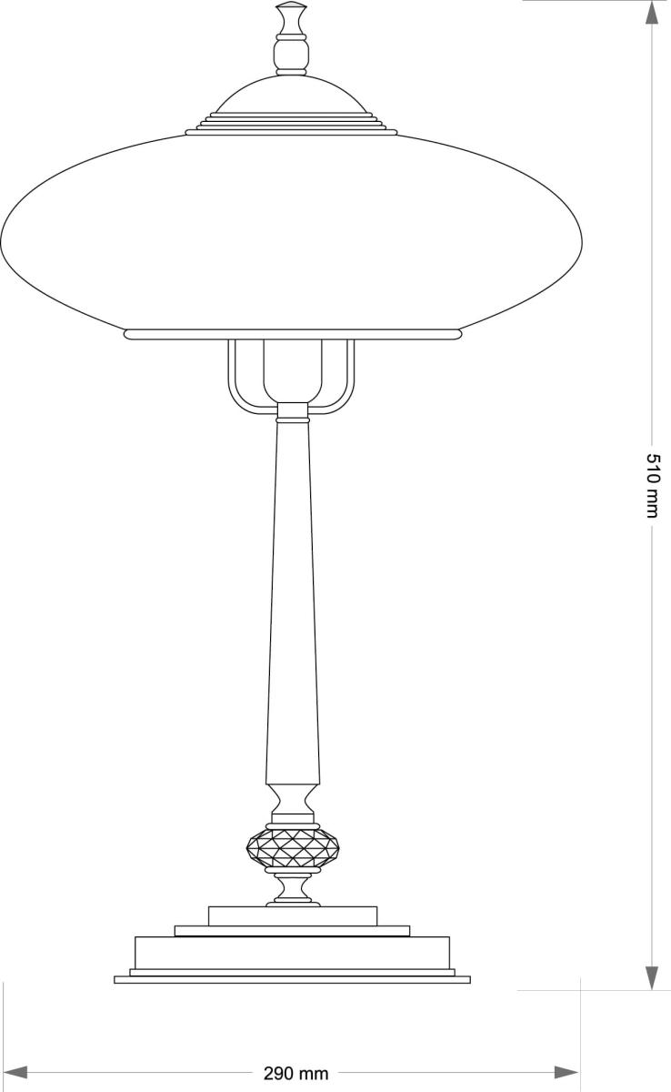 Настольная лампа Kutek San Marino Shade SAN-LG-1(P)CR