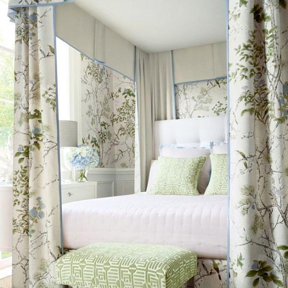 Обои Thibaut T13622 Katsura Cream and Lavender