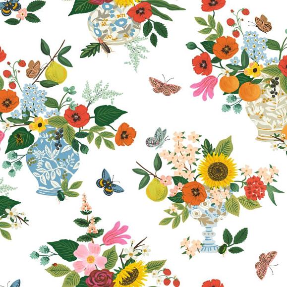 Обои York RF7402 Flower Studies Bright Multi