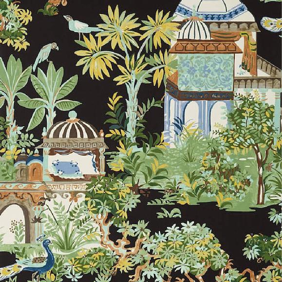 Обои Thibaut T20825 Mystic Garden Black