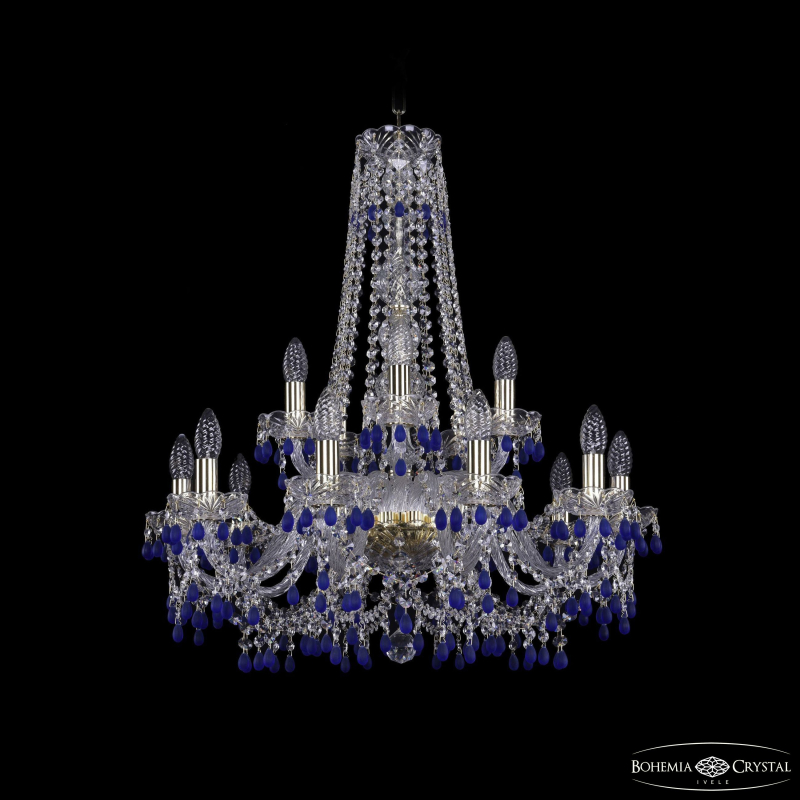Подвесная люстра Bohemia Ivele Crystal 1410/10+5/240/h-75 G V3001