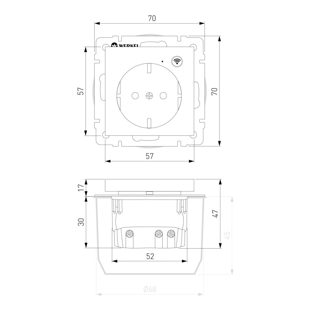 Розетка Wi-Fi Werkel слоновая кость W1171603 4690389176081