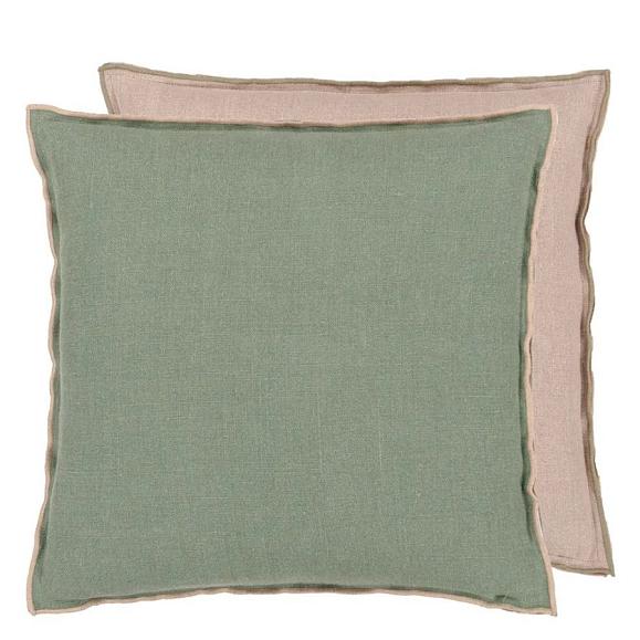 Подушка CCDG1406, Brera Lino, Thyme & Pebble, Designers Guild 43 x 43см