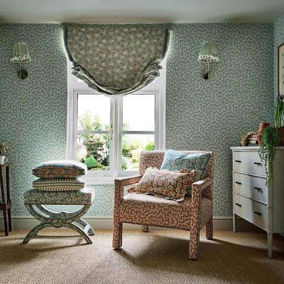 Обои Sanderson 217241 Truffle Blue Clay
