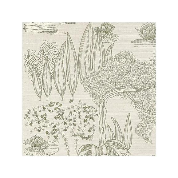 Обои Casamance 71360338 Hasu Ivoire vert de gris