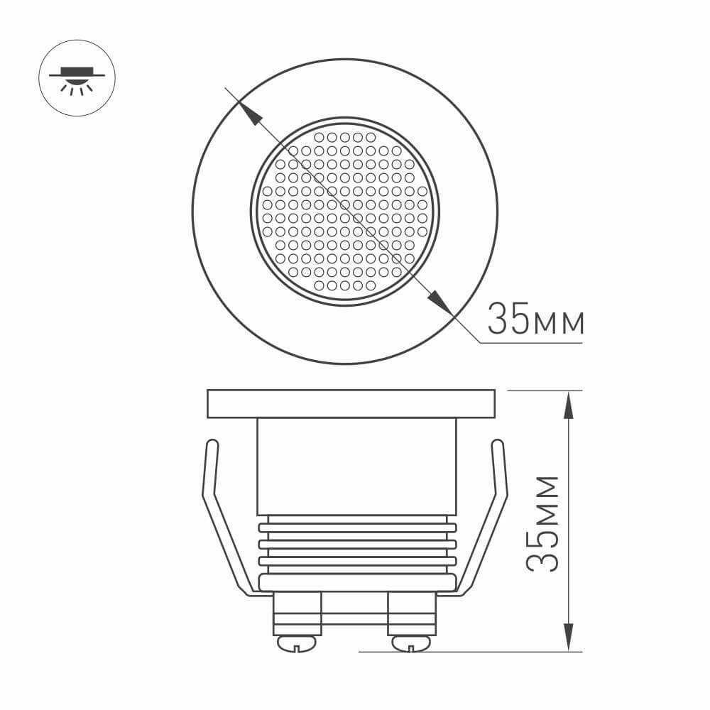 Мебельный светильник Arlight LTM-R35WH 1W White 30deg 020751