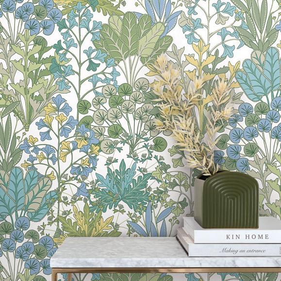 Обои York BL1814 Forest Floor White/Green