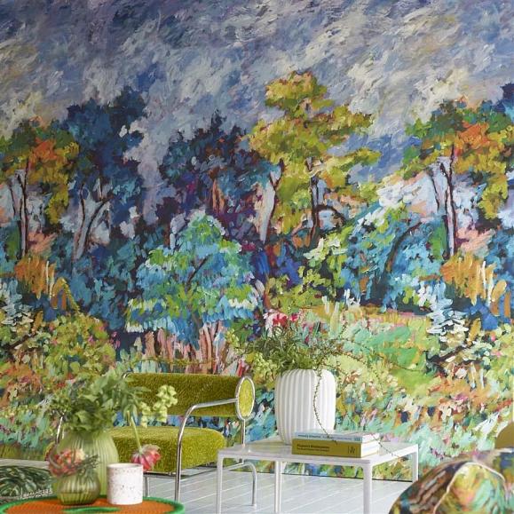 Панно Designers Guild PDG1179/01 Foret Impressionniste Cobalt