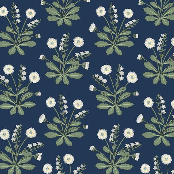 Обои York AC9151 Meadow Flowers Navy/White