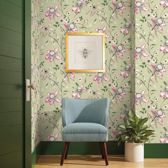 Обои York BL1791 Dream Blossom Light Green