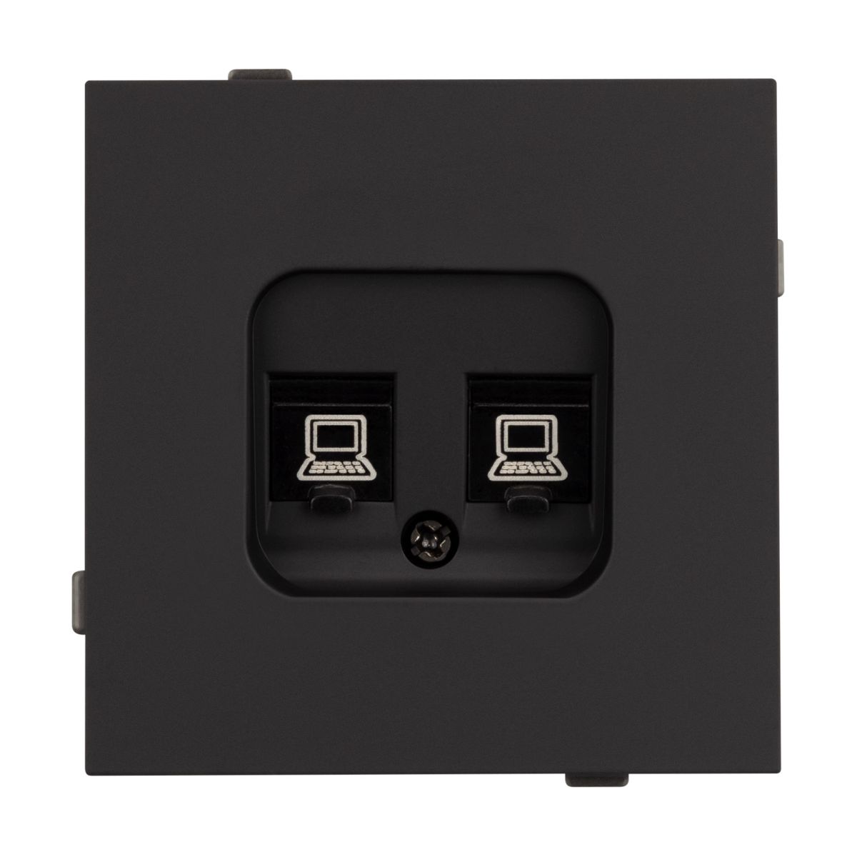 Механизм компьютерной розетки двойной SCT-TENDO-MPC2-SFPL-BK (RJ-45, CAT6) 054595