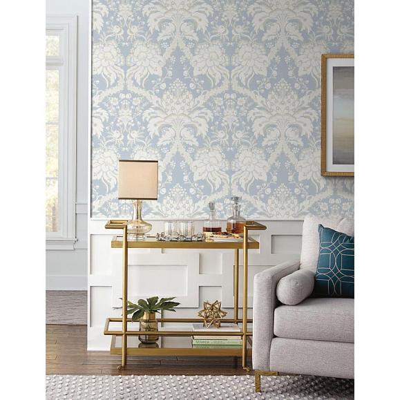 Обои York DM4955 French Artichoke Damask Periwinkle