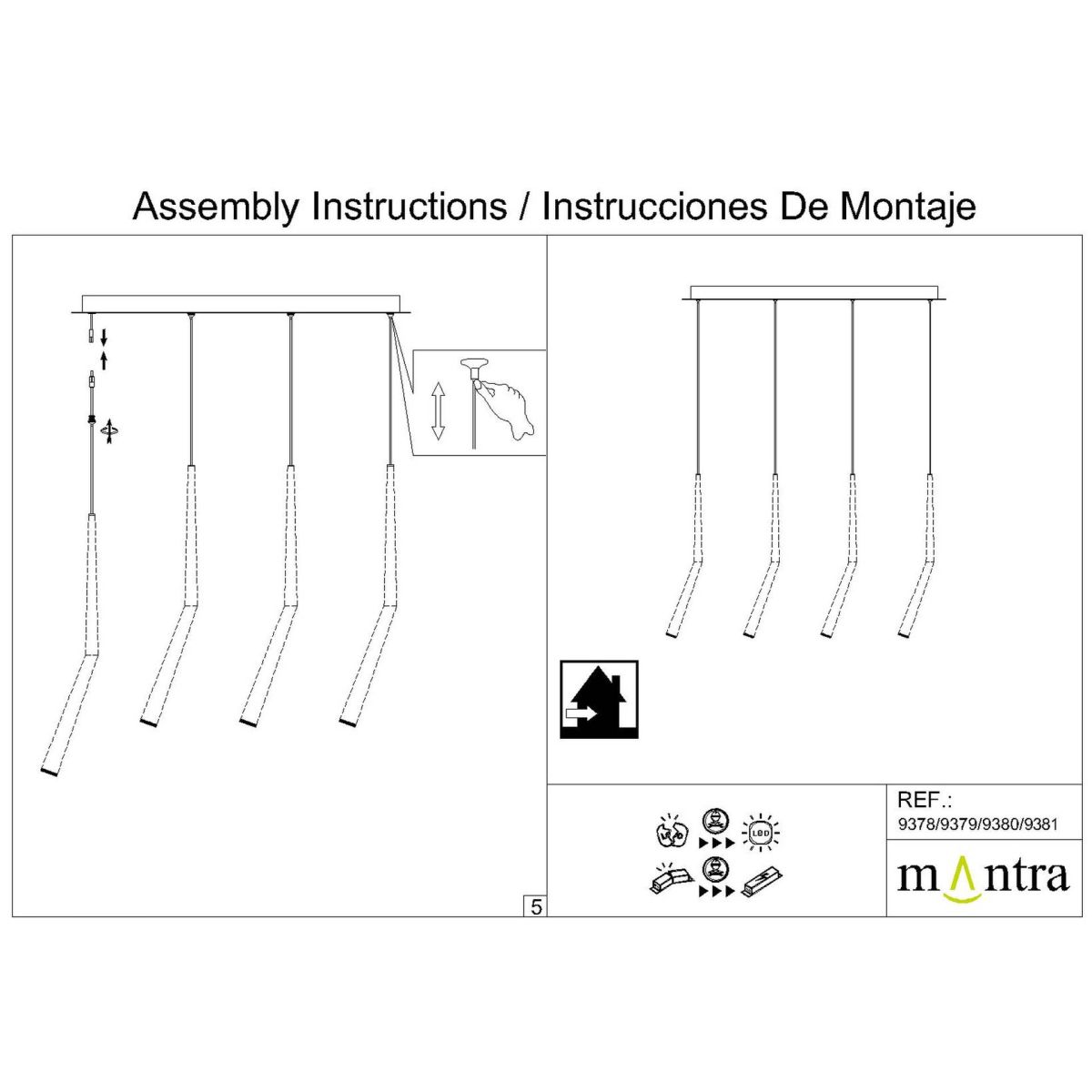 Основание потолочное 4L Mantra Modular Light Florones 9379