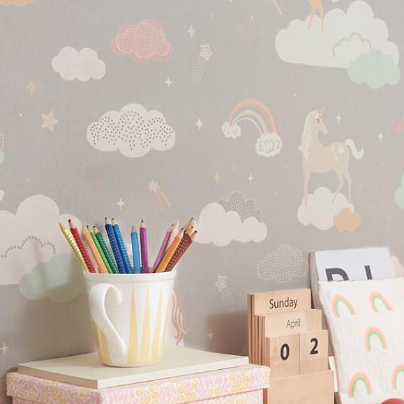 Обои Majvillan 129-01 Rainbow Treasures Mud Grey