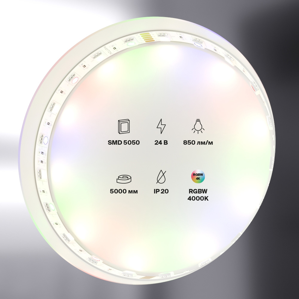 Светодиодная лента Maytoni Technical 24В 5050 14,4Вт/м RGB+W 4000K IP20 10177