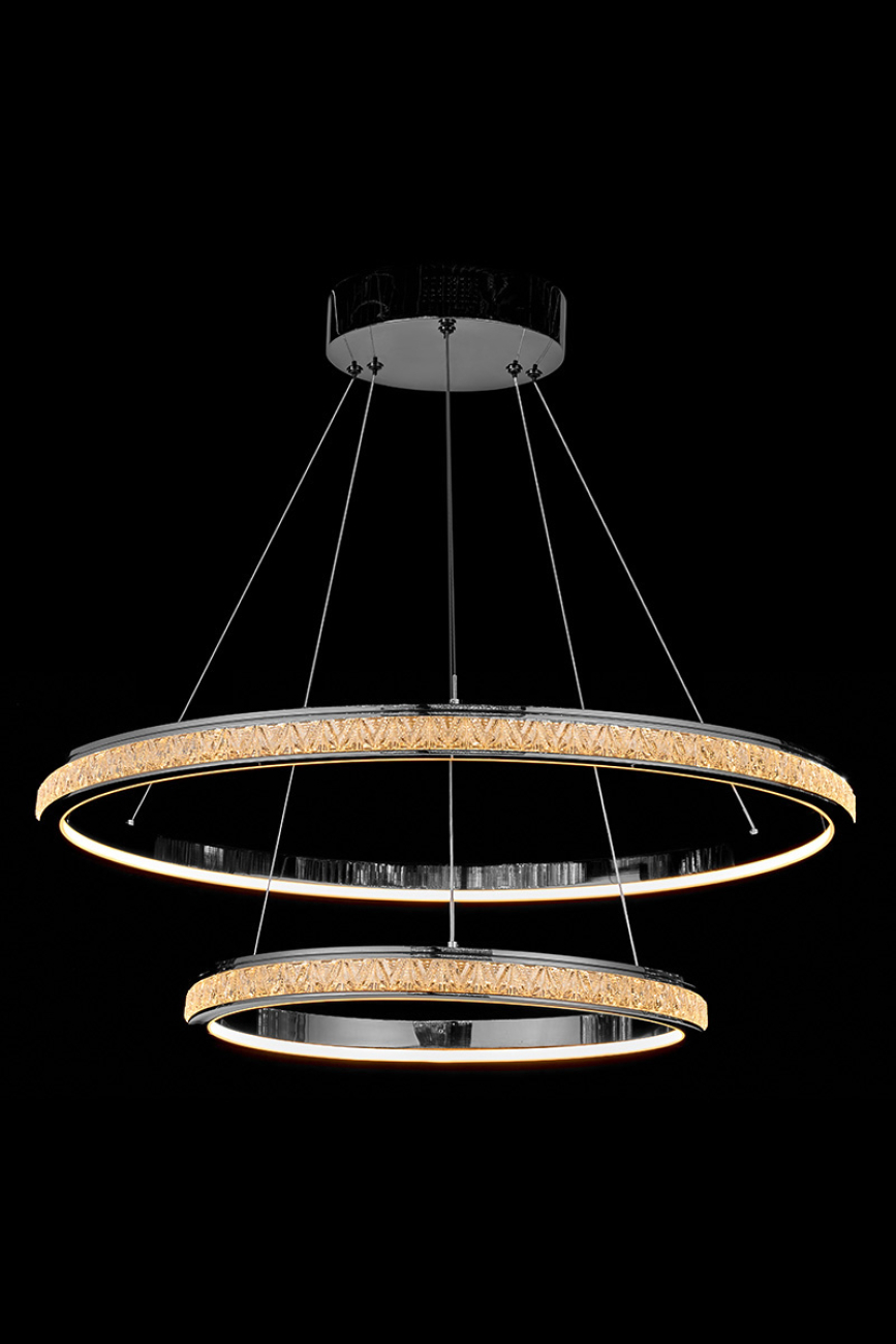 Подвесная люстра Aida LE7707/800-2K Black Chrome