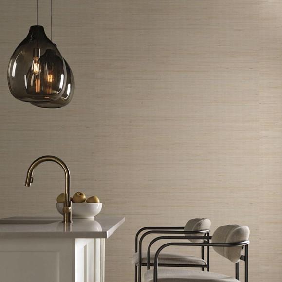 Обои York OS4321 Metallic Jute Silver/Linen