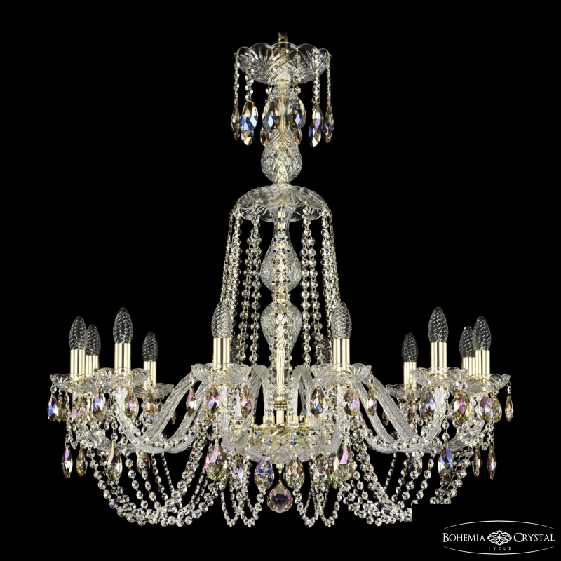 Подвесная люстра Bohemia Ivele Crystal 1402/12/300/XL-90 G K801