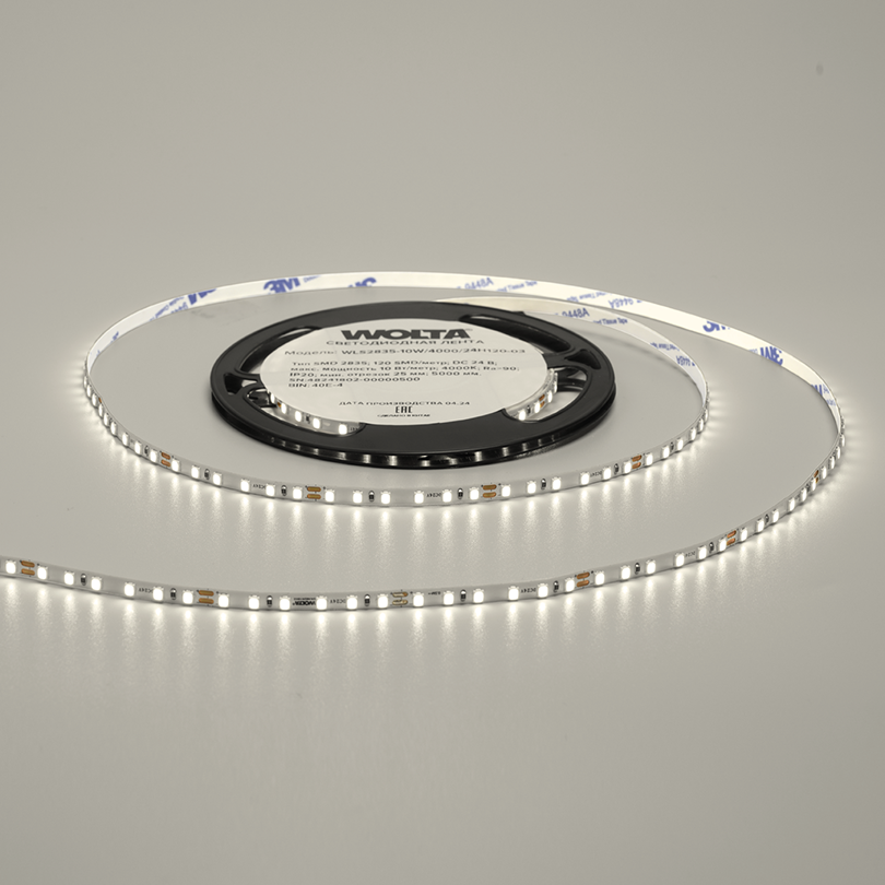 Светодиодная лента Wolta WLS2835-10W/3000/24H120-03