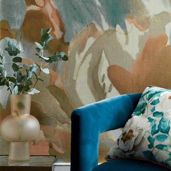 Панно Harlequin 113001 Foresta Baked Terracotta/Cerulean