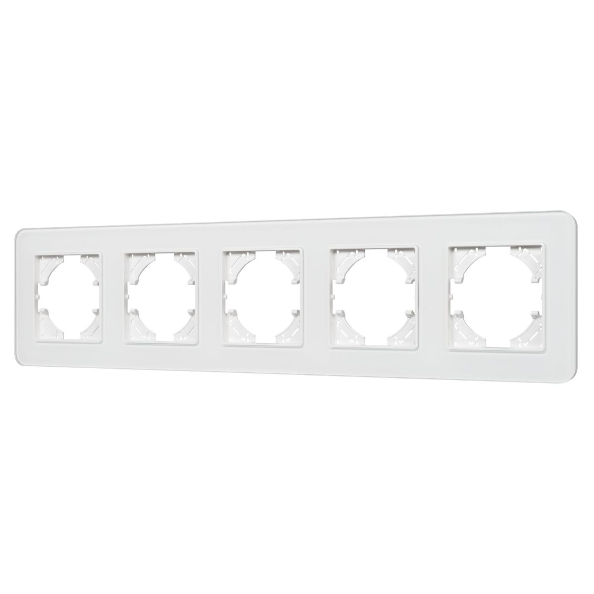 Рамка на 5 постов стеклянная Arlight FRM-OMALI-SFGS-5-WH 049720