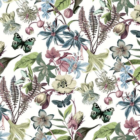 Обои York BL1721 Butterfly House White/Fuchsia