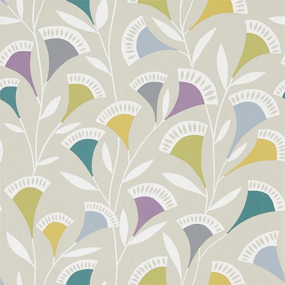 Обои Scion 111547 Noukku Foxglove/Graphite/Forest