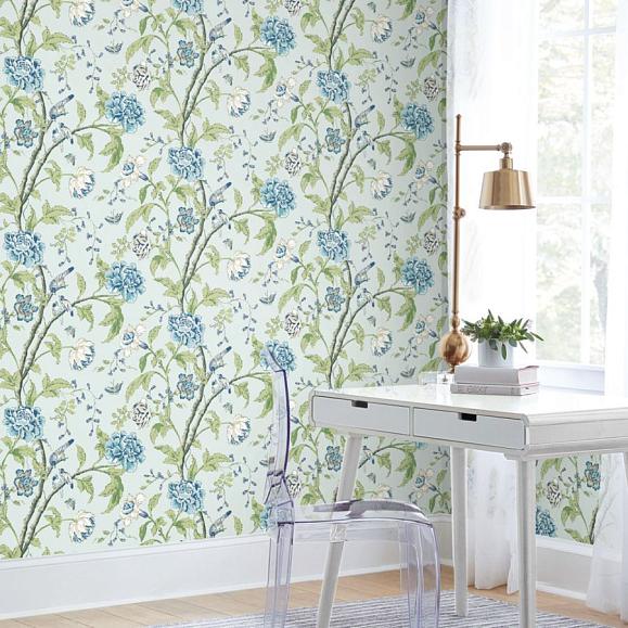 Обои York BL1784 Teahouse Floral Light Blue