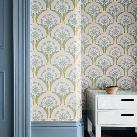 Обои Little Greene 0245HEBLUEP Hencroft Blue Primula