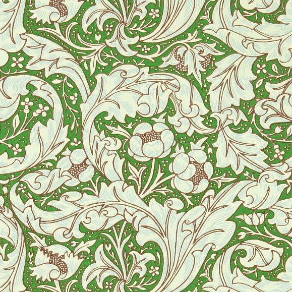 Обои Morris 217096 Bachelors Button Leaf Green/Sky