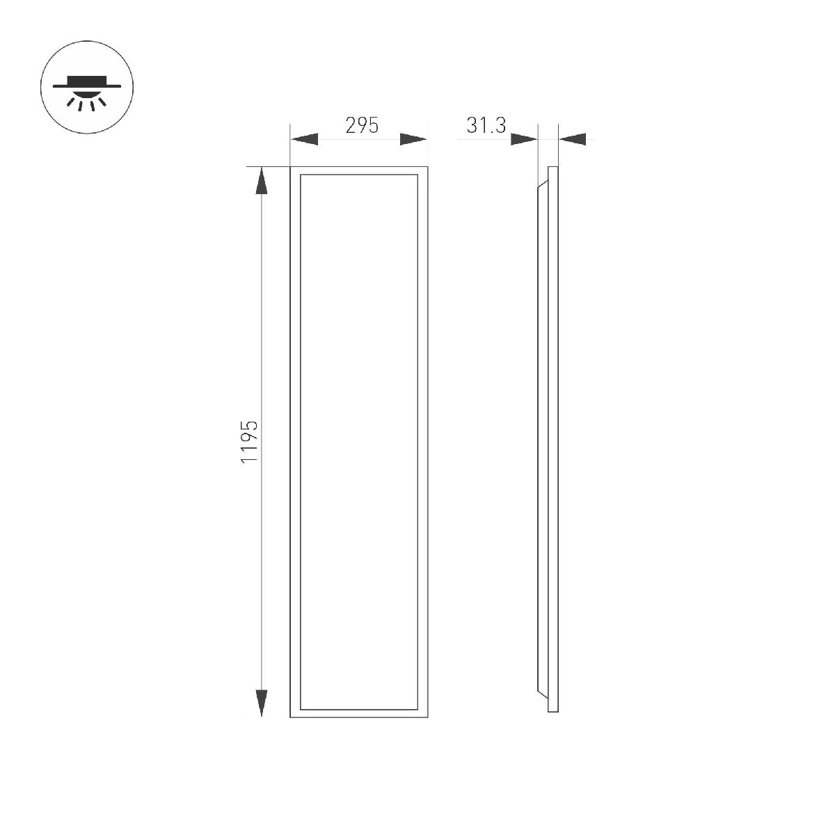 Панель светодиодная Arlight DL-TITAN-S300x1200-40W Day4000 052814