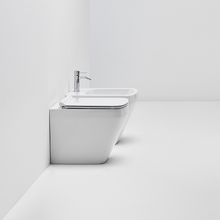 Simas Baden Baden Унитаз приставной безободковый 56х36 см, слив универсальный, цвет: белый