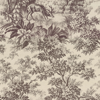 Обои Little Greene 0284SGCHOCO Stag Toile Chocolat