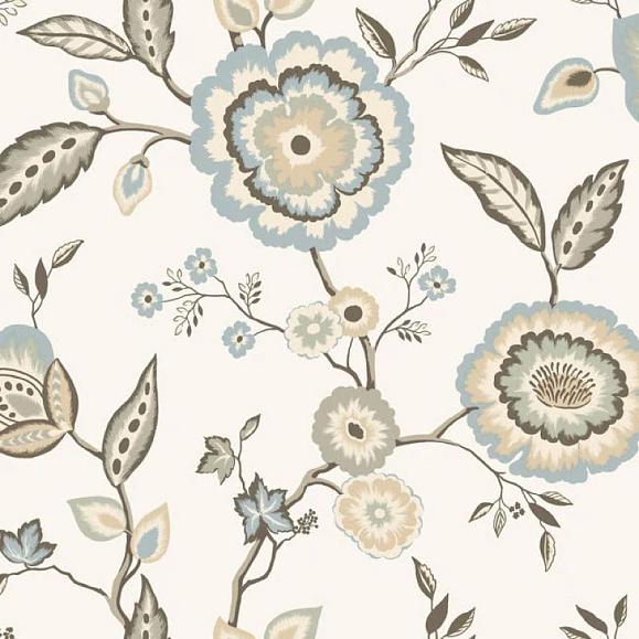Обои York GO8234 Dahlia Blooms Cotton/Sky