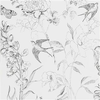 обои Designers guild PDG721/01 Sibylla Garden Black/White