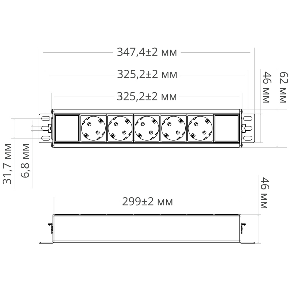 Блок розеток 21 (PDU) Mebax 00-00002738