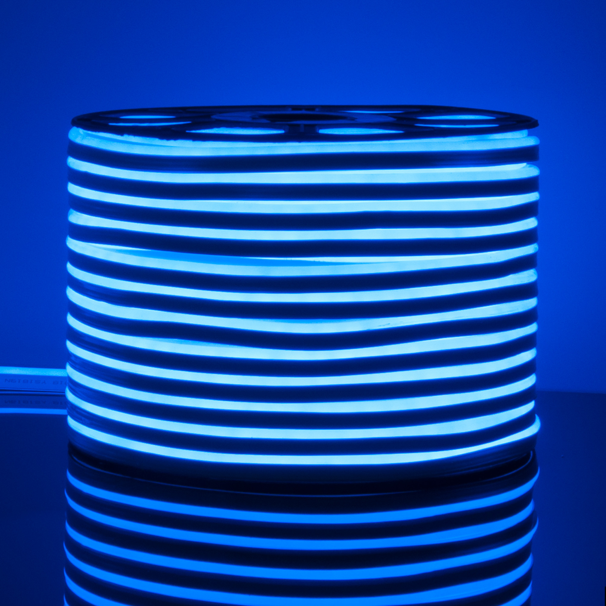 Светодиодный гибкий неон Elektrostandard 220V 9,6W 120Led 2835 IP67 односторонний синий, 50 м 4690389136542 a040594