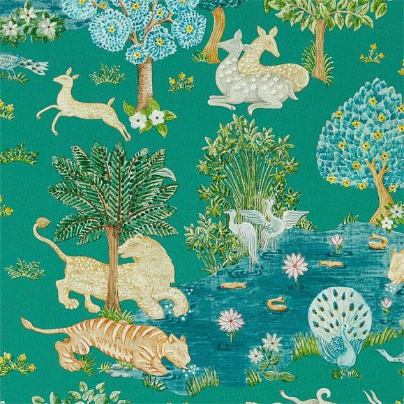 Обои Sanderson DCPW216765 Teal/Peacock Pamir Garden