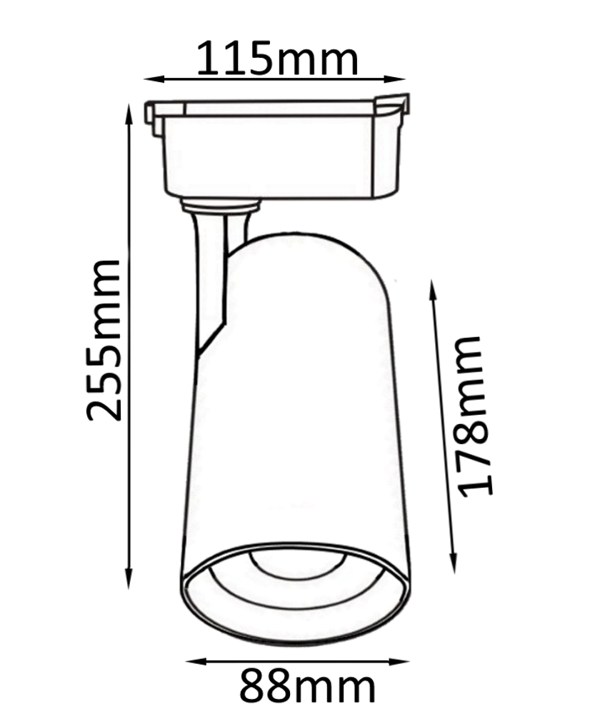 Трековый светильник Crystal Lux CLT 0.31 006 CLT 0.31 006 40W BL