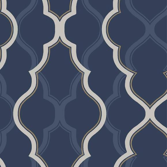 Обои York CI2393 Double Damask Black Ice/Brass