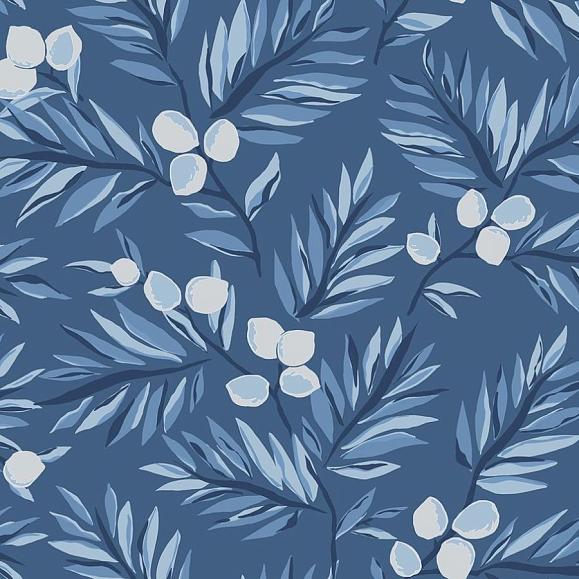 Обои Paper&Ink BL70712 Plums and Leaves Navy