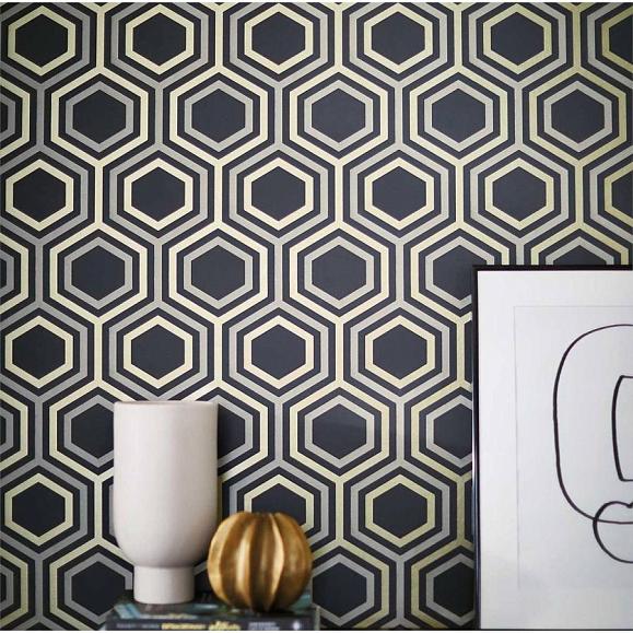 Обои Harlequin 112149 Selo Ebony/Gold