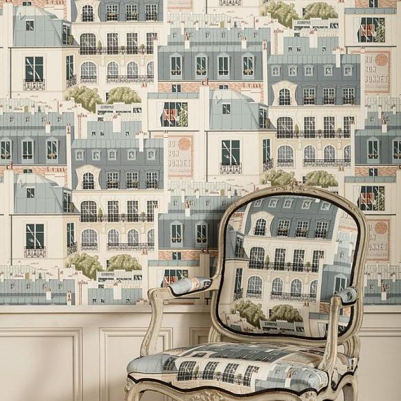 Обои Manuel Canovas 03082/01 Les Toits de Paris Vert de Gris