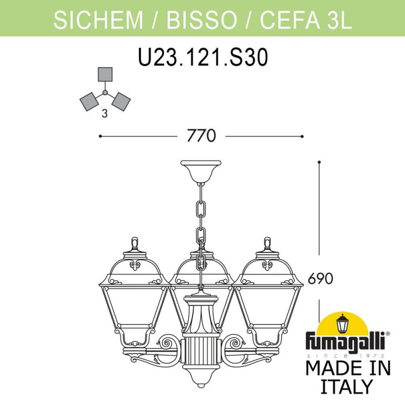 Уличный светильник Fumagalli U23.120.S30.AYF1R