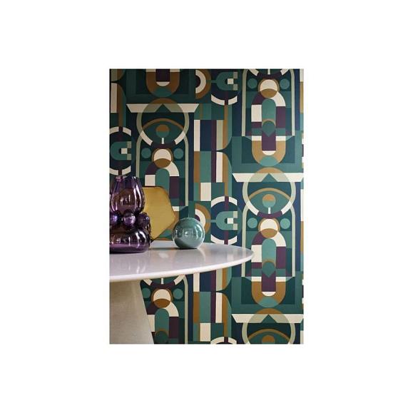 Обои Casamance 76250610 Vitrail Emeraude/violet