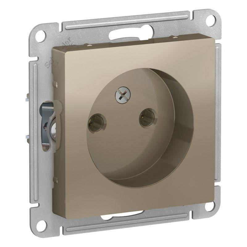 Розетка б/з, 16А, механизм Systeme Electric AtlasDesign Шампань ATN000541