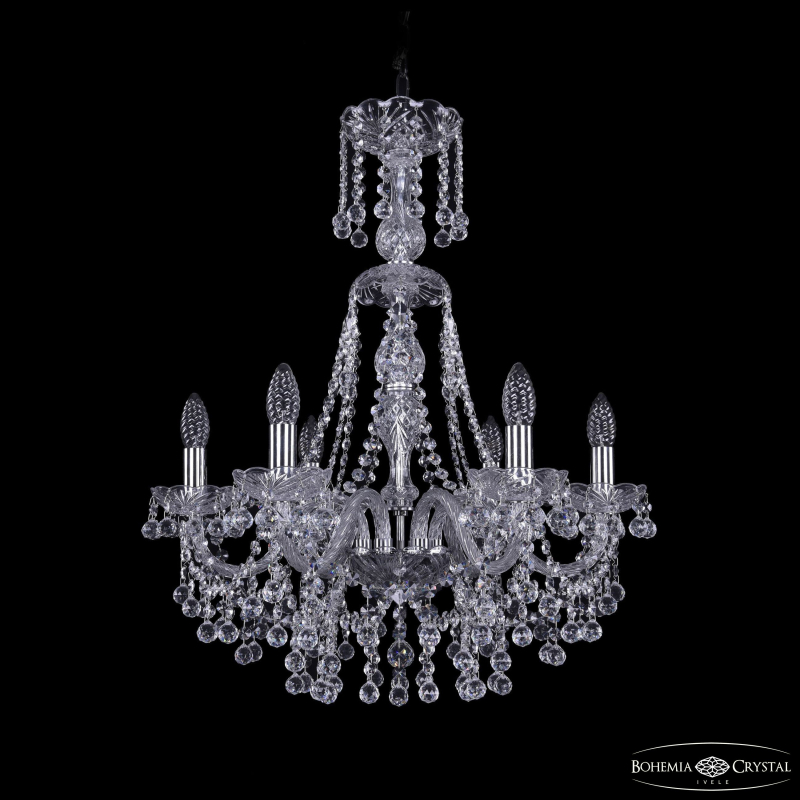 Подвесная люстра Bohemia Ivele Crystal 1409/6/195/XL-68 Ni
