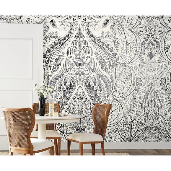 Панно York DM4911M Jaipur Paisley Damask Black/White