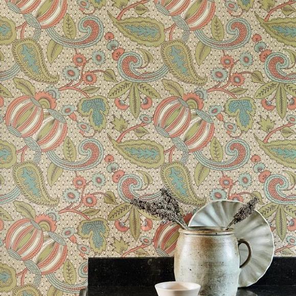 Обои Little Greene 0245POBAZAA Pomegranate Bazaar